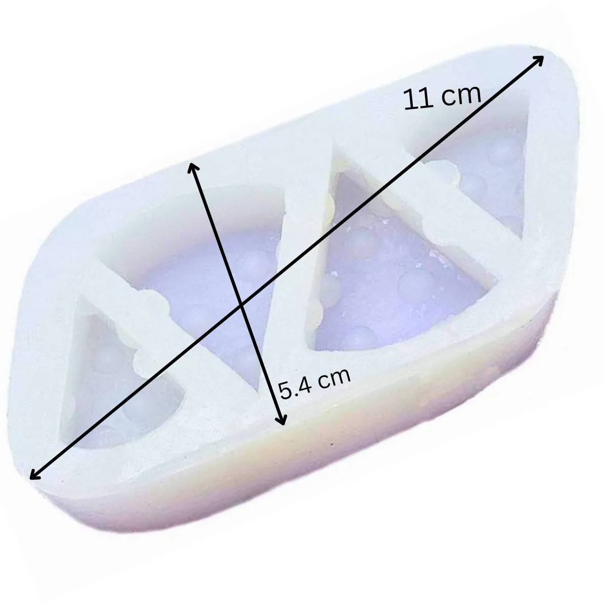 4 Cavity 3D Cheese Shaped Silicone Fondant Gum Paste Mould - thebakingtools.com