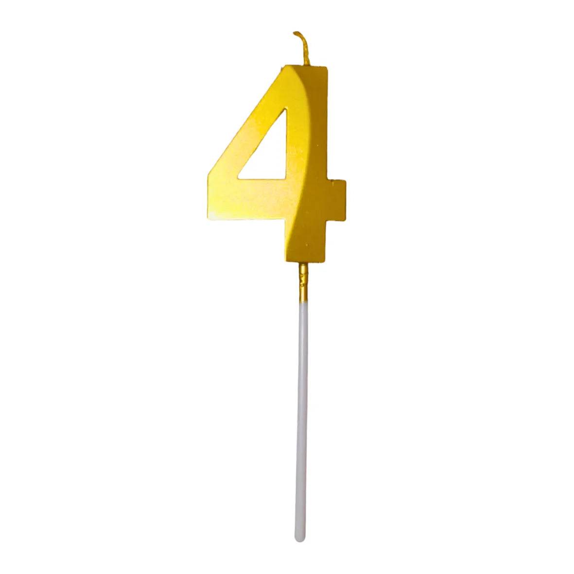 4 Four Golden Number Candle - thebakingtools.com