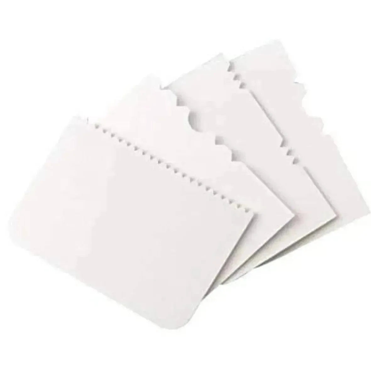 4pcs Side Scraper for Cake with Different Pattern Edge Cream Icing Fondant Cake Decorating Tools - thebakingtools.com