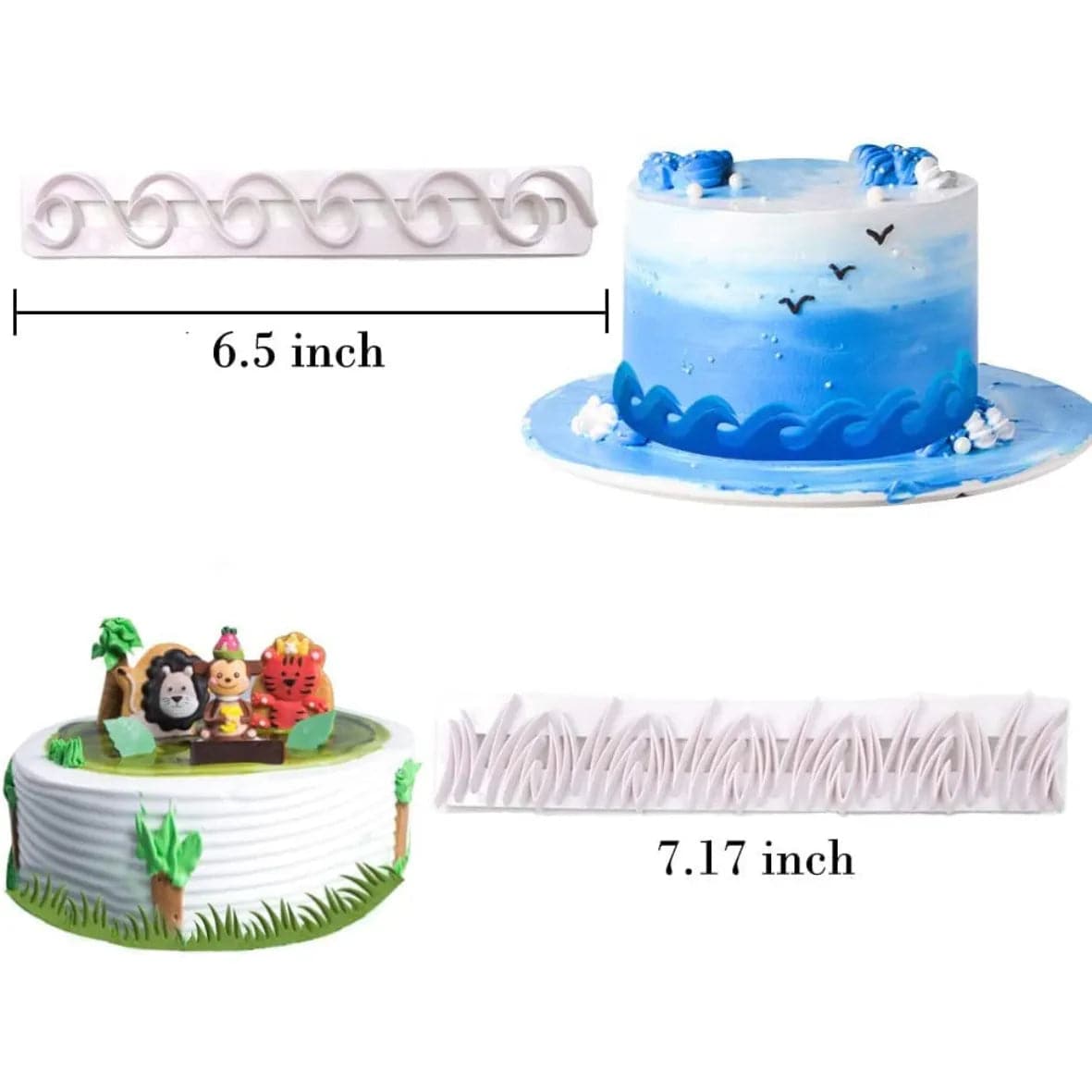 4 PCs EMBOSSING GRASS PLUNGER CUTTER - thebakingtools.com