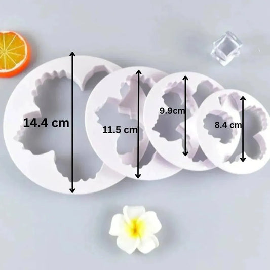 4 PCs Large Peony Plunger Cutter - thebakingtools.com