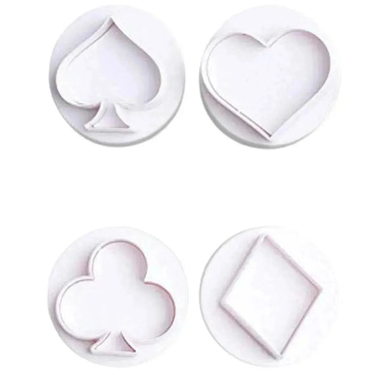 4 PCs Poker Shape Plunger Cutter - thebakingtools.com