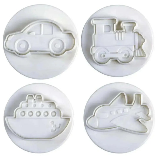 4 Pcs Transport Vehicle Plunge Cutter - thebakingtools.com