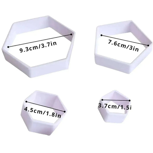 4Pcs Footballl Shape Plunger Cutter - thebakingtools.com