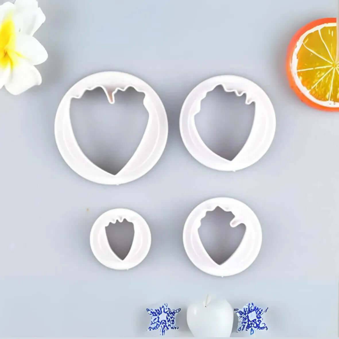 4Pcs Peony Flower Plunger Cutter - thebakingtools.com