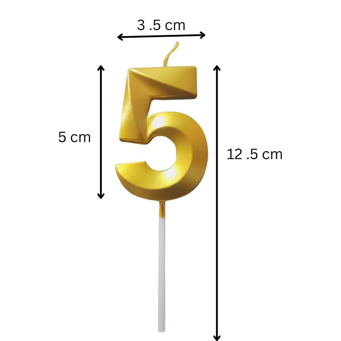 5 Five Golden Number Candle - thebakingtools.com