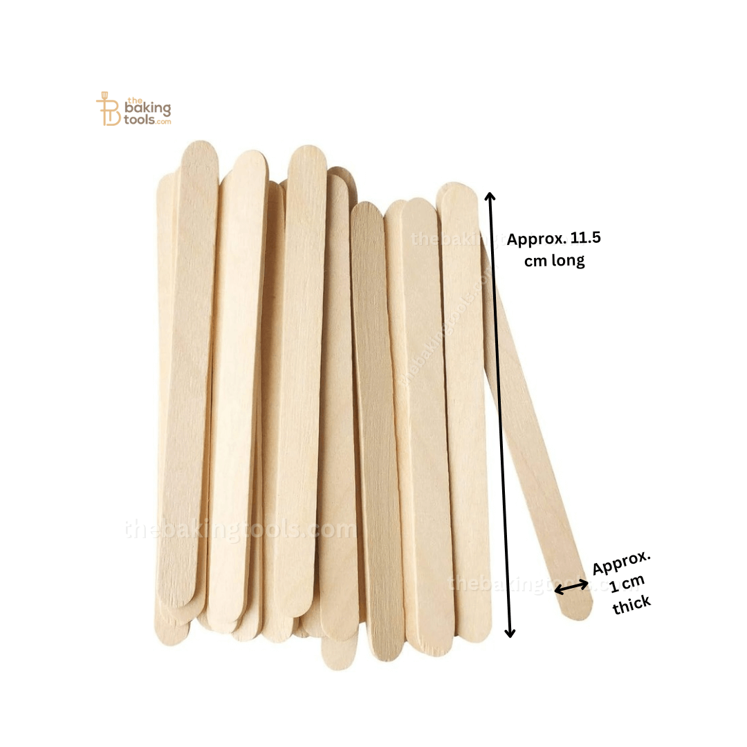 50 Pcs Wooden Ice Cream Sticks - thebakingtools.com