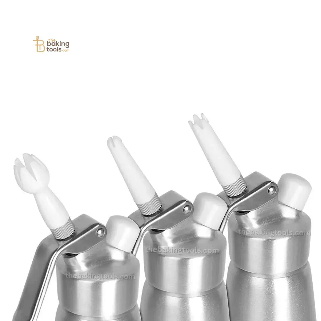 500ml Cream Whipper with Three Nozzles | Whipped Cream Dispenser - thebakingtools.com