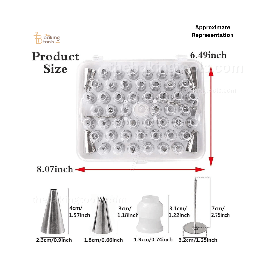 52 Pieces Cake Icing Nozzles Set - thebakingtools.com