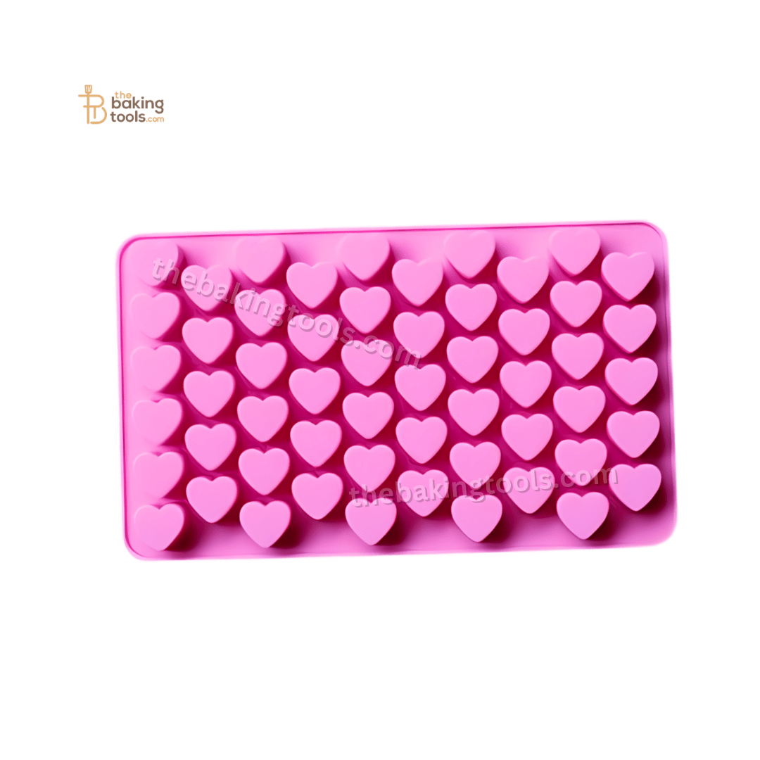 55 Cavities Heart Shape Silicone Chocolate Mould - thebakingtools.com