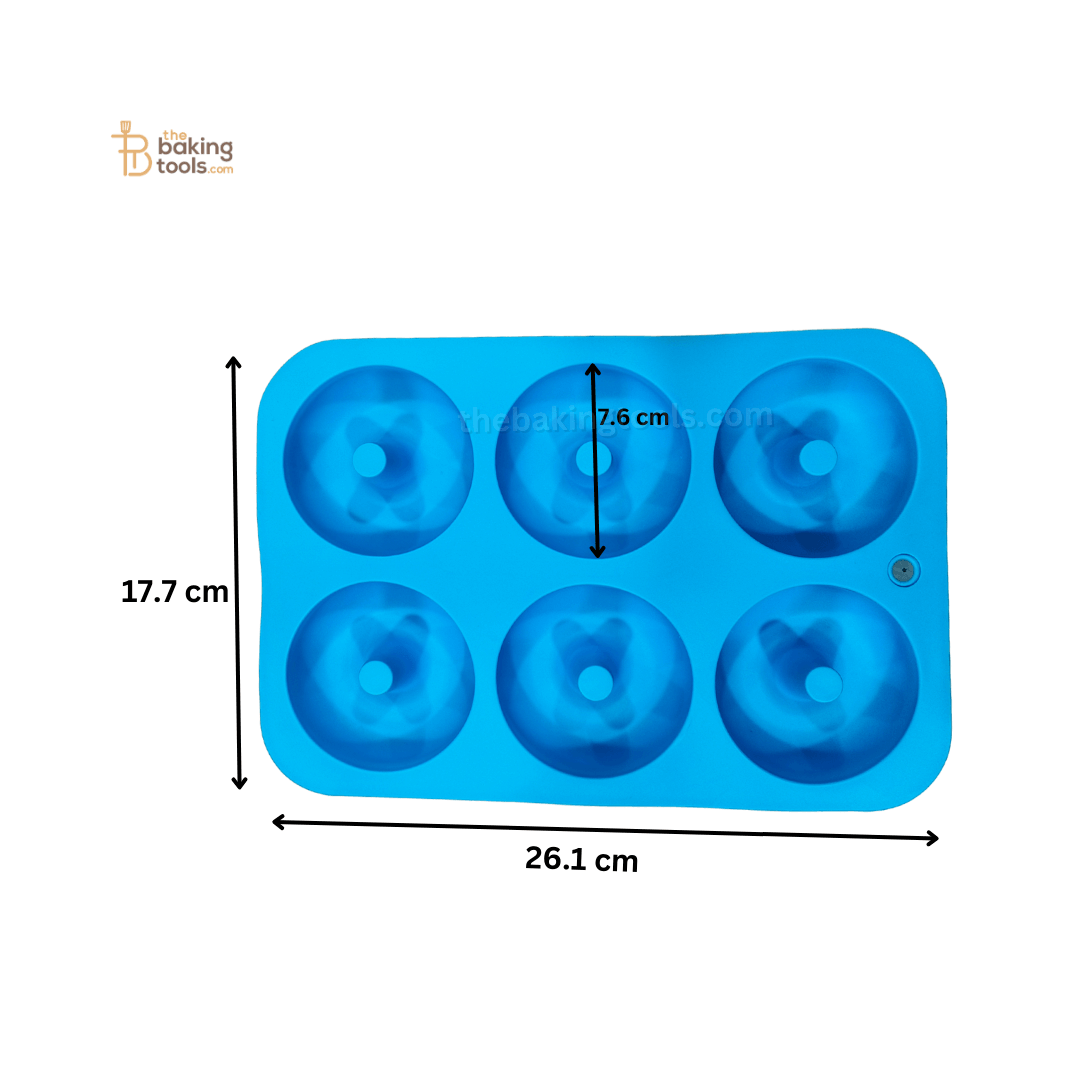 6 Cavity Donut Silicone Mould Doughnut Mould - thebakingtools.com