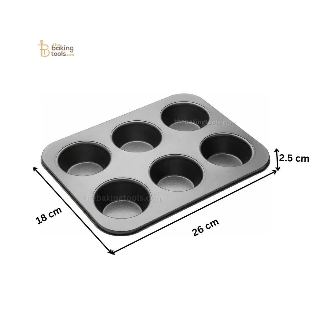 6 Cavity Muffin Cupcake Tray Mould - thebakingtools.com
