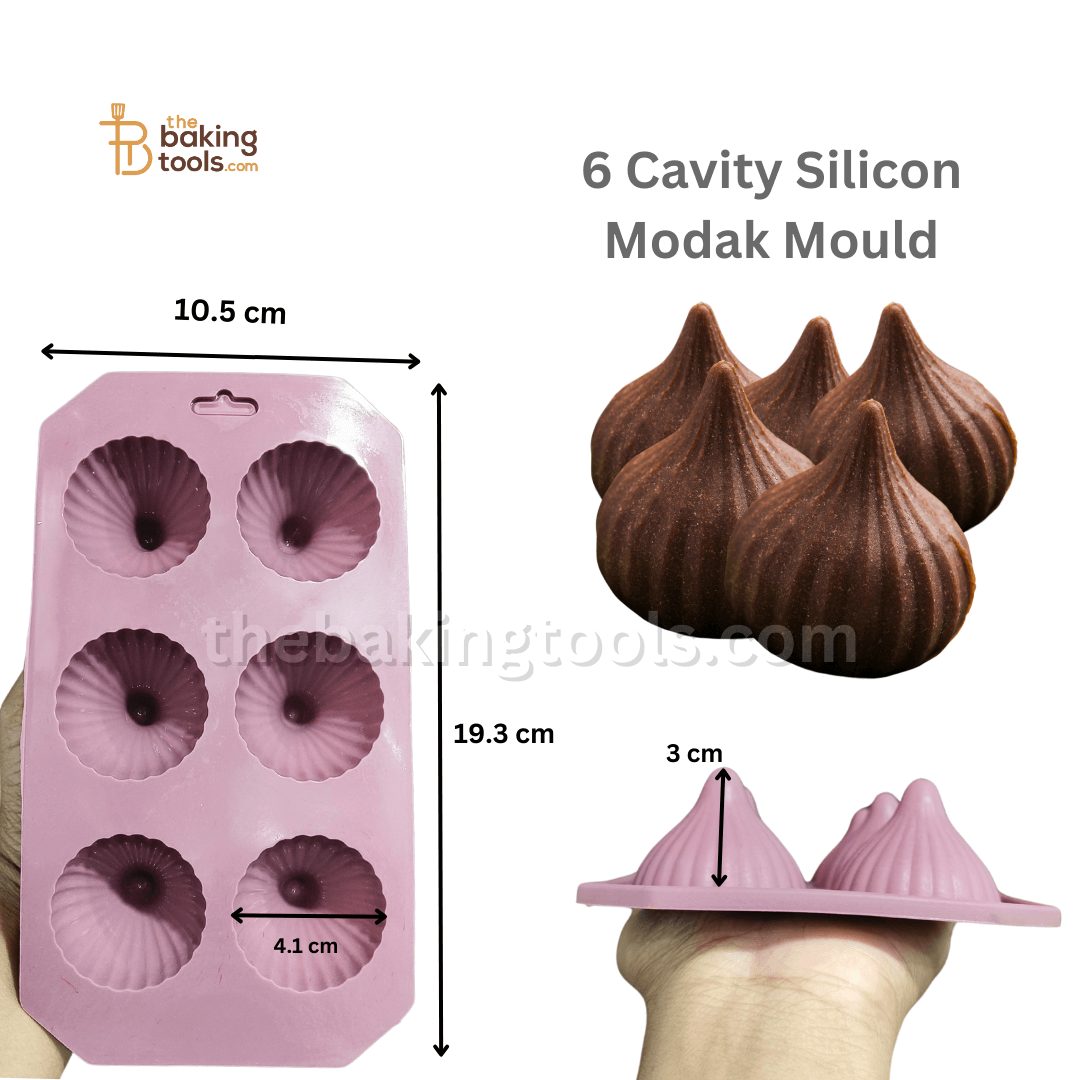 6 Cavity Silicon Modak Mould Modak Sacha Modak Sancha - thebakingtools.com