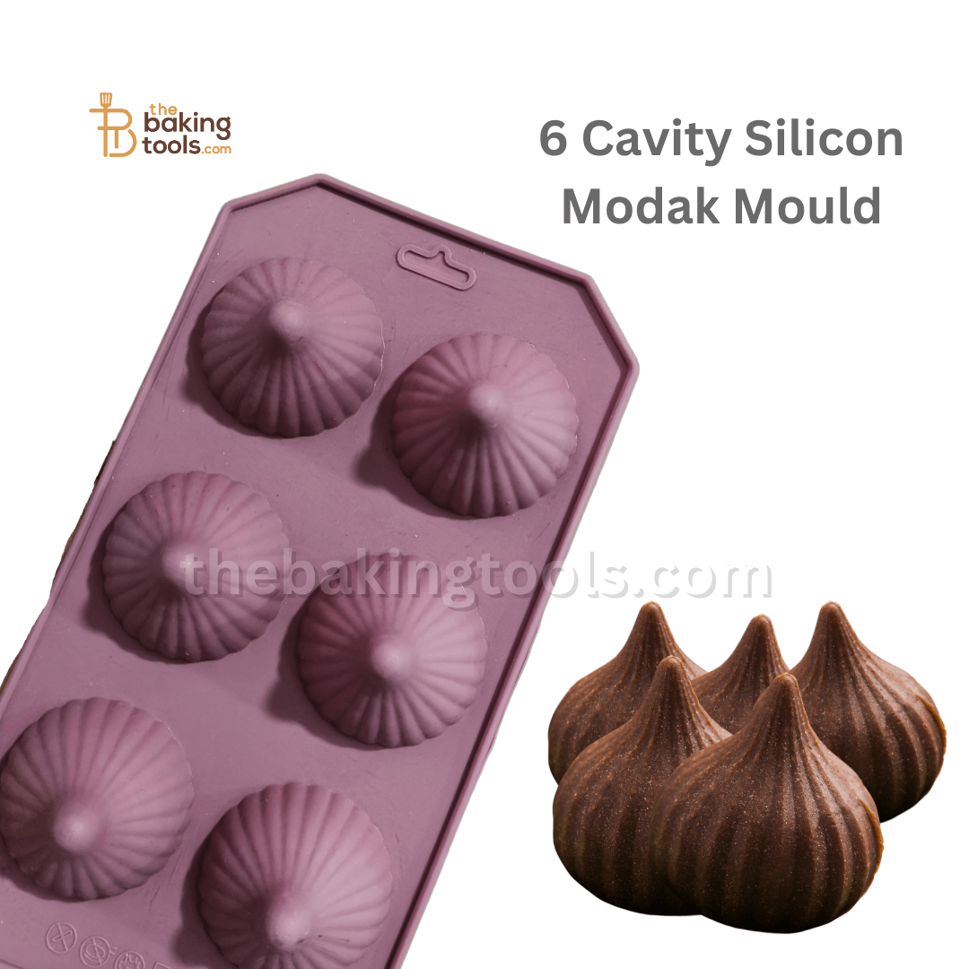 6 Cavity Silicon Modak Mould Modak Sacha Modak Sancha - thebakingtools.com