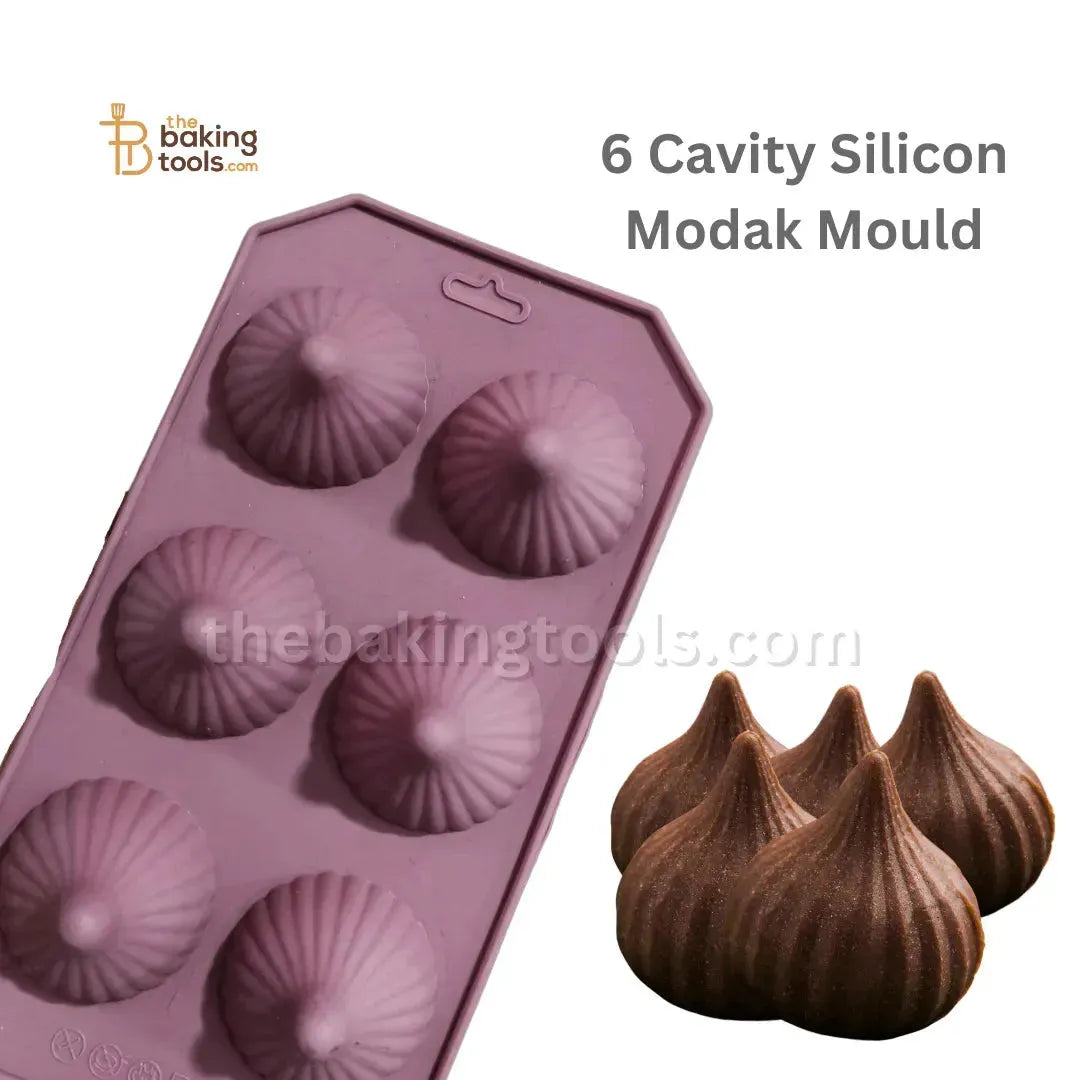 6 Cavity Silicon Modak Mould Modak Sacha Modak Sancha - thebakingtools.com