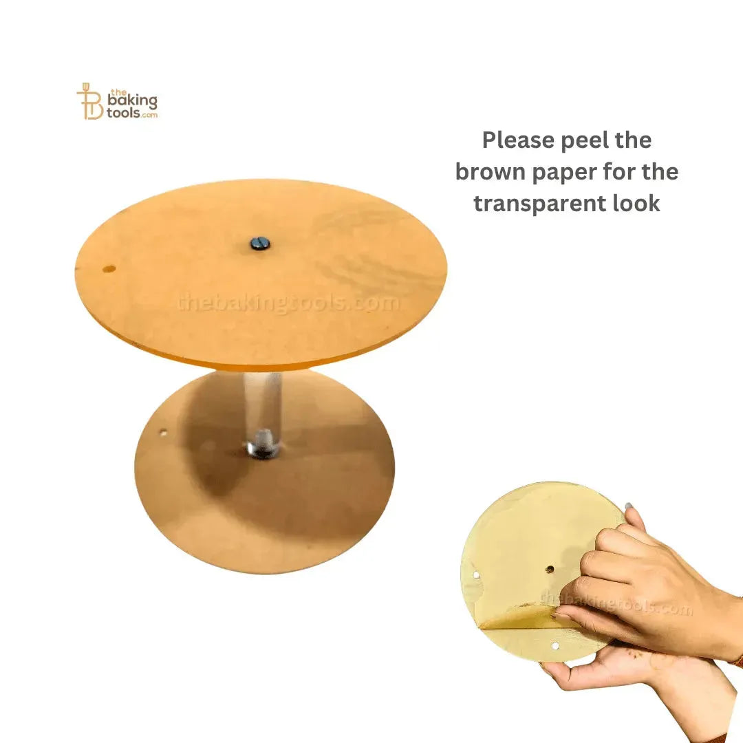 6 Inch Floating Cake Stand Spacer Base Acrylic Thick Rod Cake Tier Separator - thebakingtools.com