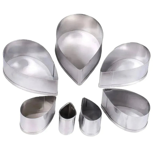 6 Pcs Austin Rose Petals Fondant Biscuit Cookie Plunger Cutter - thebakingtools.com
