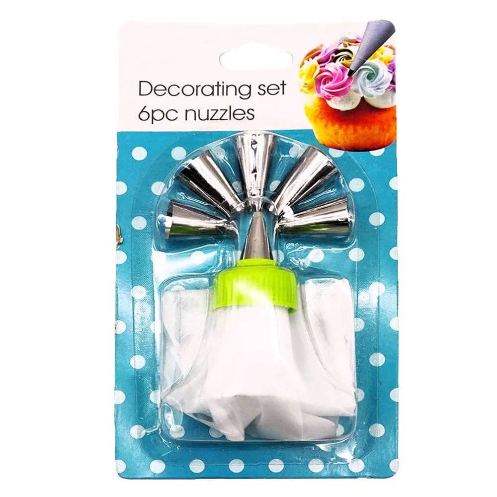 6 Pieces Icing Bag With Nozzle Set - thebakingtools.com