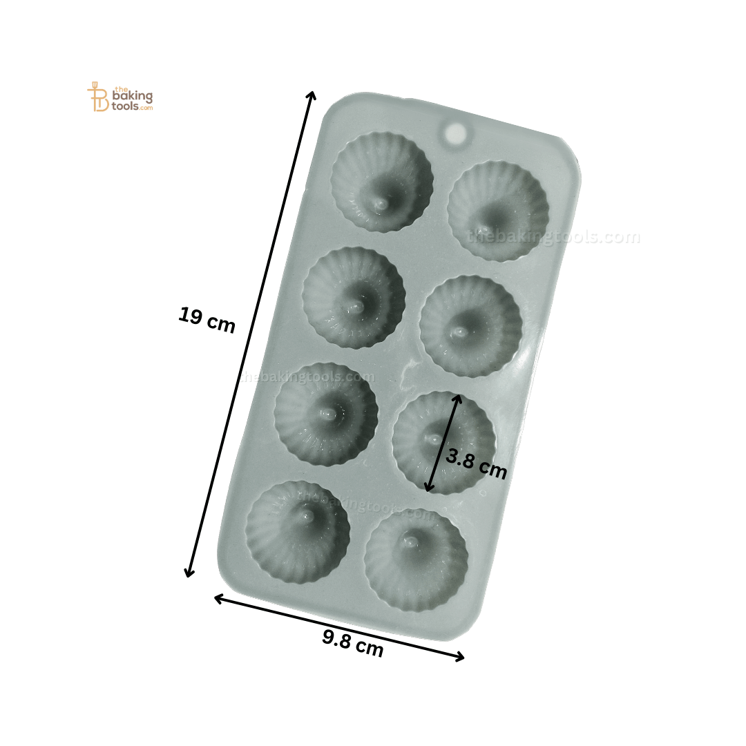 8 Cavity Silicon Mini Modak Mould Modak Sacha Modak Sancha - thebakingtools.com