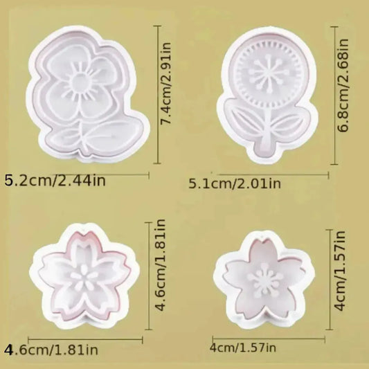 8 PCs Mix Flower Plunger Cutter - thebakingtools.com