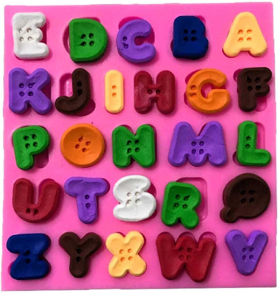 Alphabet Dot Shape Silicone Fondant Gum Paste Mould - thebakingtools.com