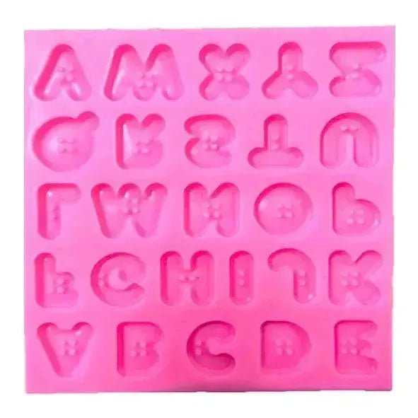 Alphabet Dot Shape Silicone Fondant Gum Paste Mould - thebakingtools.com