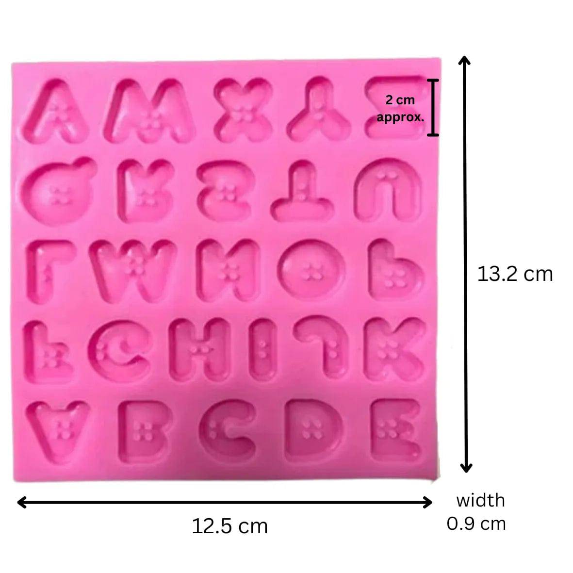 Alphabet Dot Shape Silicone Fondant Gum Paste Mould - thebakingtools.com