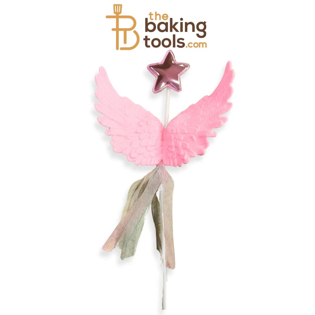 Angel Wings Cake Topper - Pink - thebakingtools.com