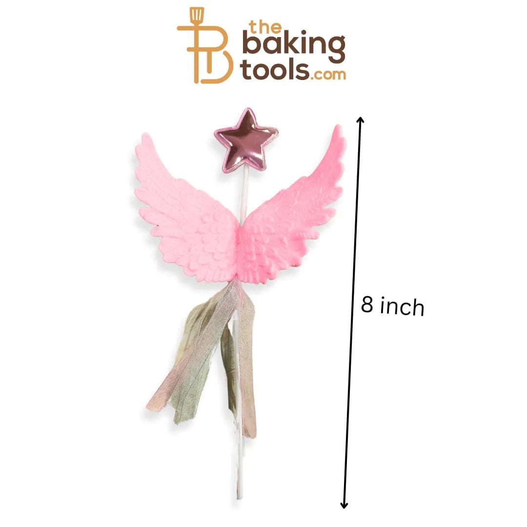 Angel Wings Cake Topper - Pink - thebakingtools.com