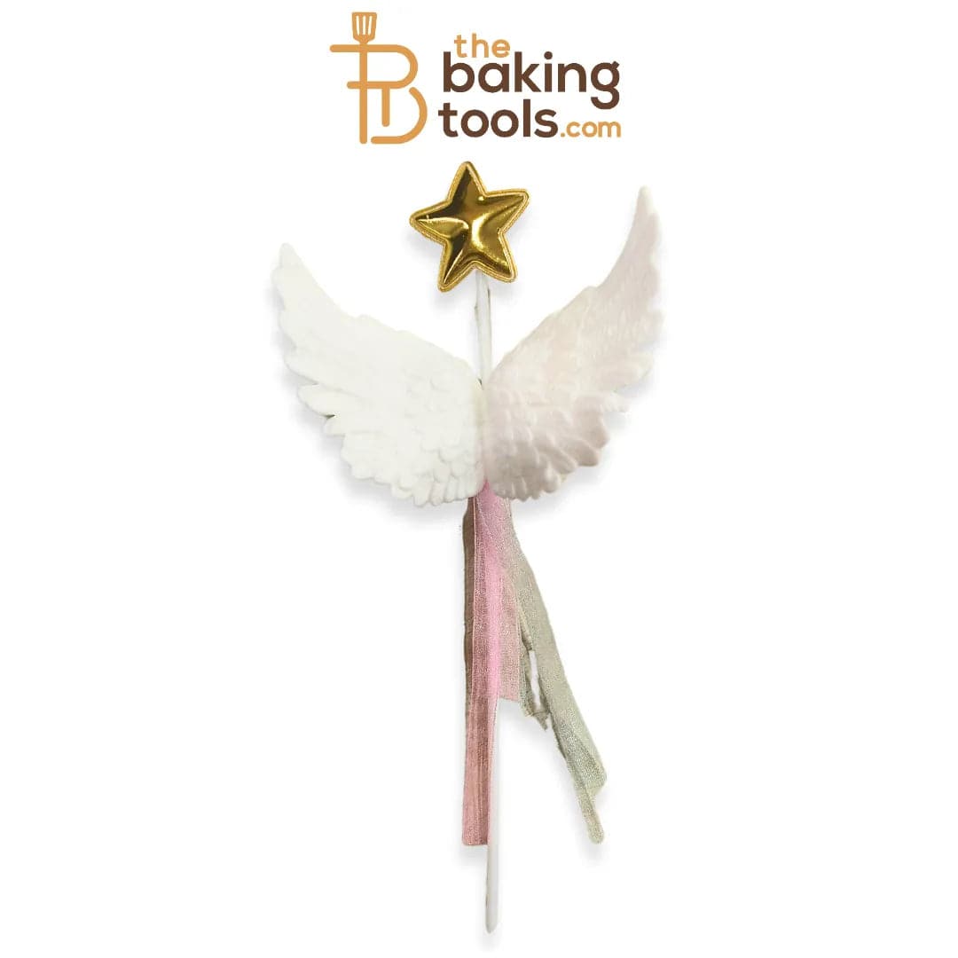 Angel Wings Cake Topper - White - thebakingtools.com