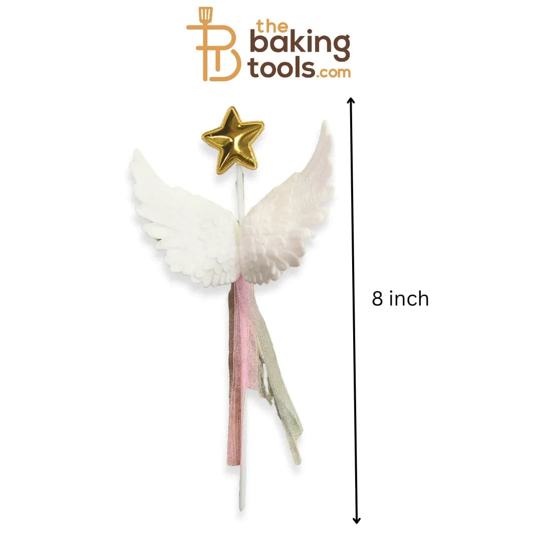 Angel Wings Cake Topper - White - thebakingtools.com