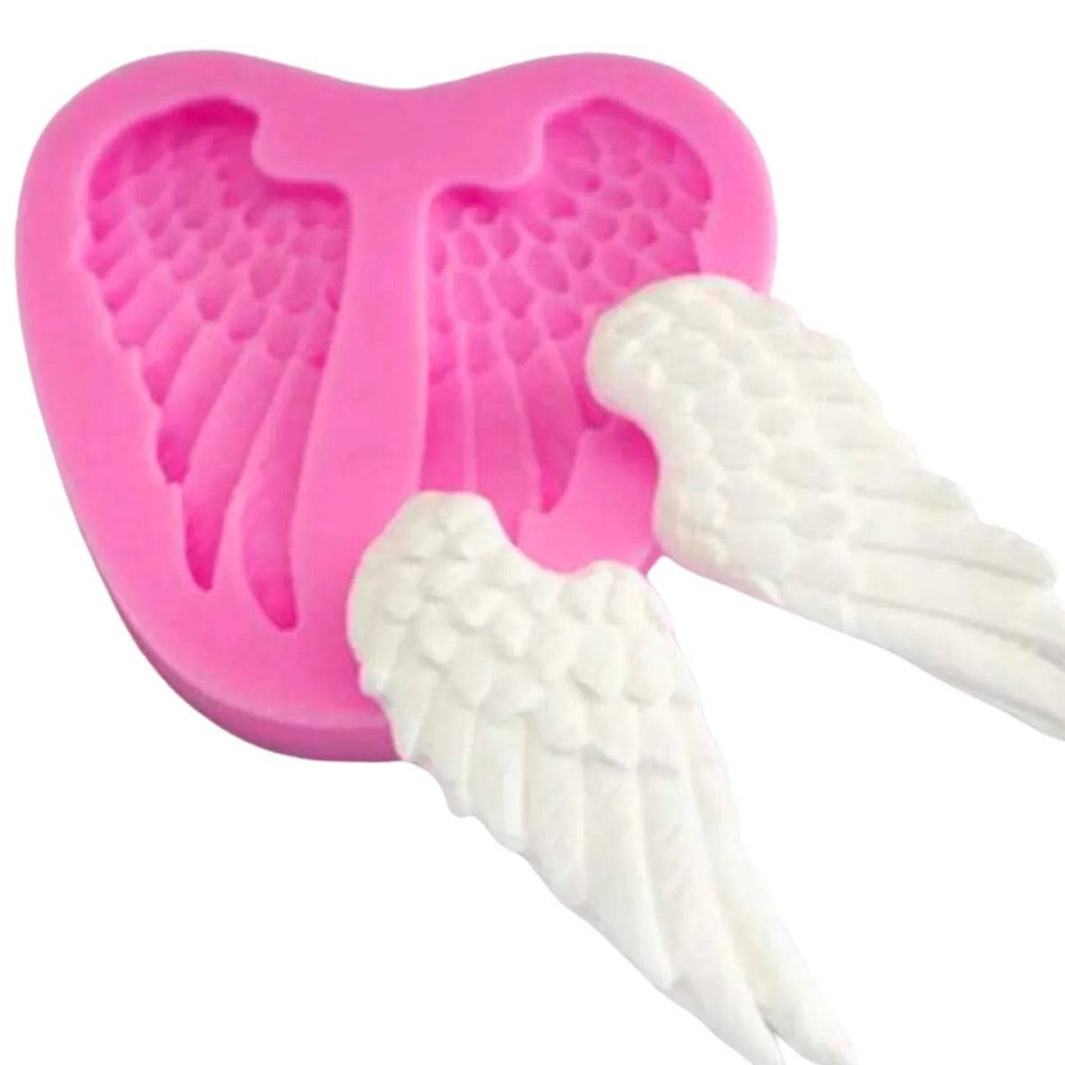 Angel Wings Shape Silicone Fondant Gum Paste Mould - thebakingtools.com