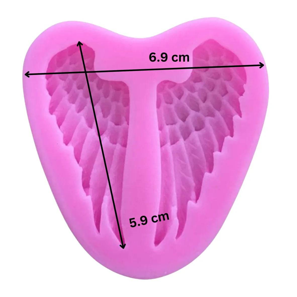 Angel Wings Shape Silicone Fondant Gum Paste Mould - thebakingtools.com