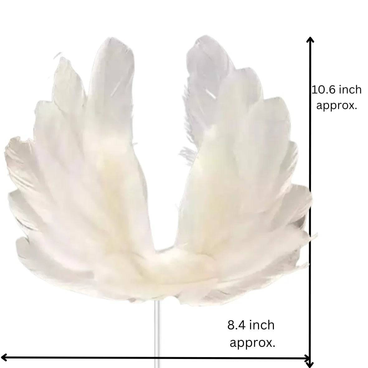 Angel Wings White Feather Cake Toppers - thebakingtools.com