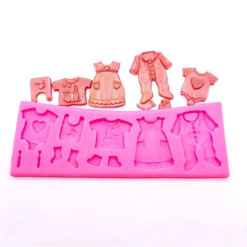 Baby Cloth - Silicone Fondant Gum Paste Mould - thebakingtools.com