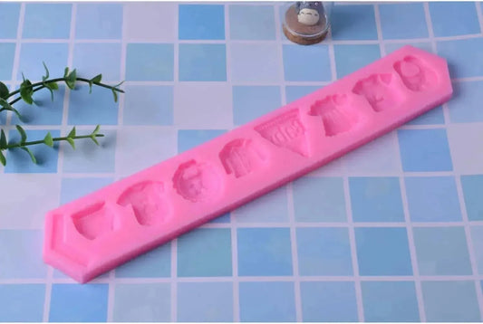 Baby Shower Theme Baby Clothes - Silicone Fondant Gum Paste Mould - thebakingtools.com