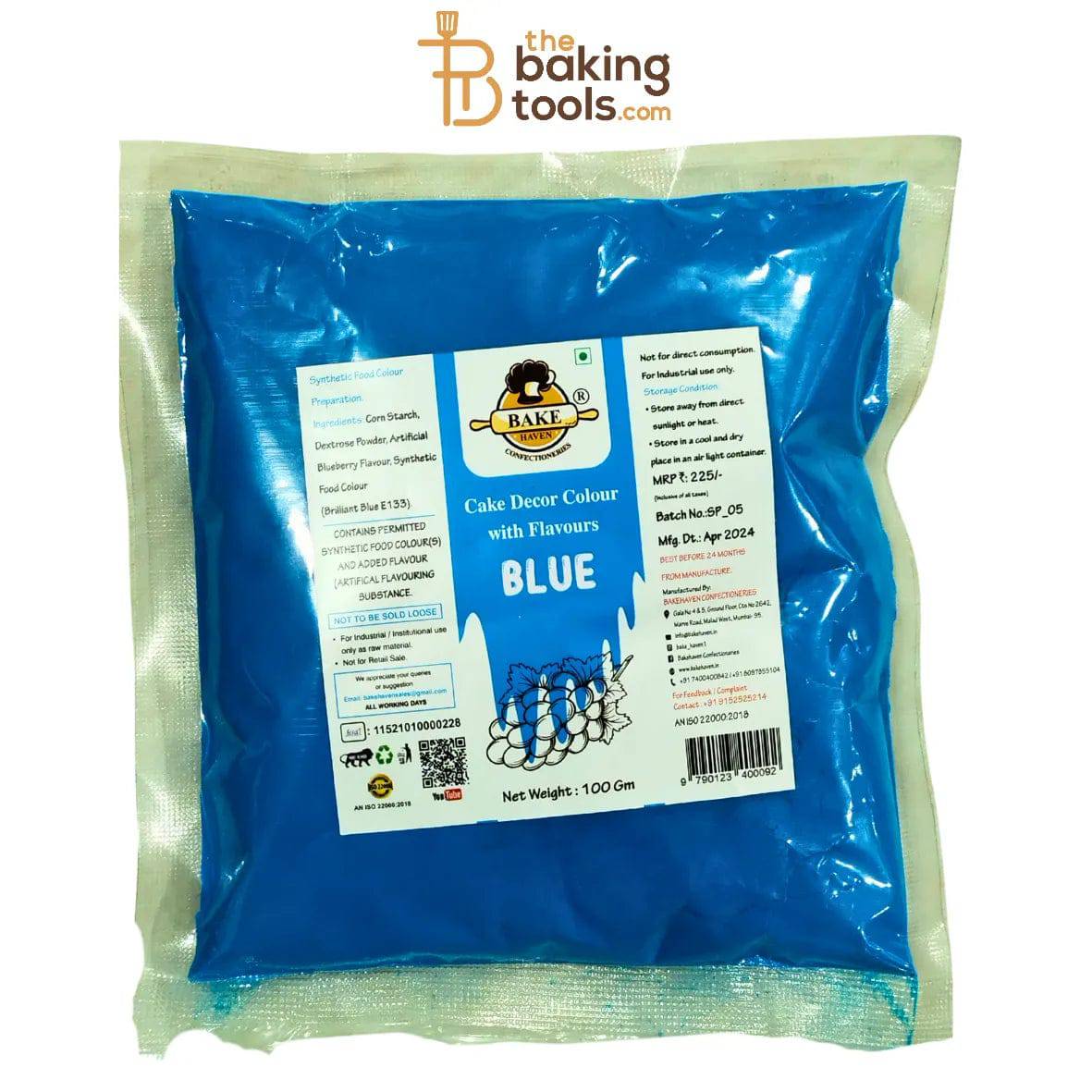 Bakehaven Blue Puff Colour Refill - 100g | Blue Fusfus Colour Refill - thebakingtools.com