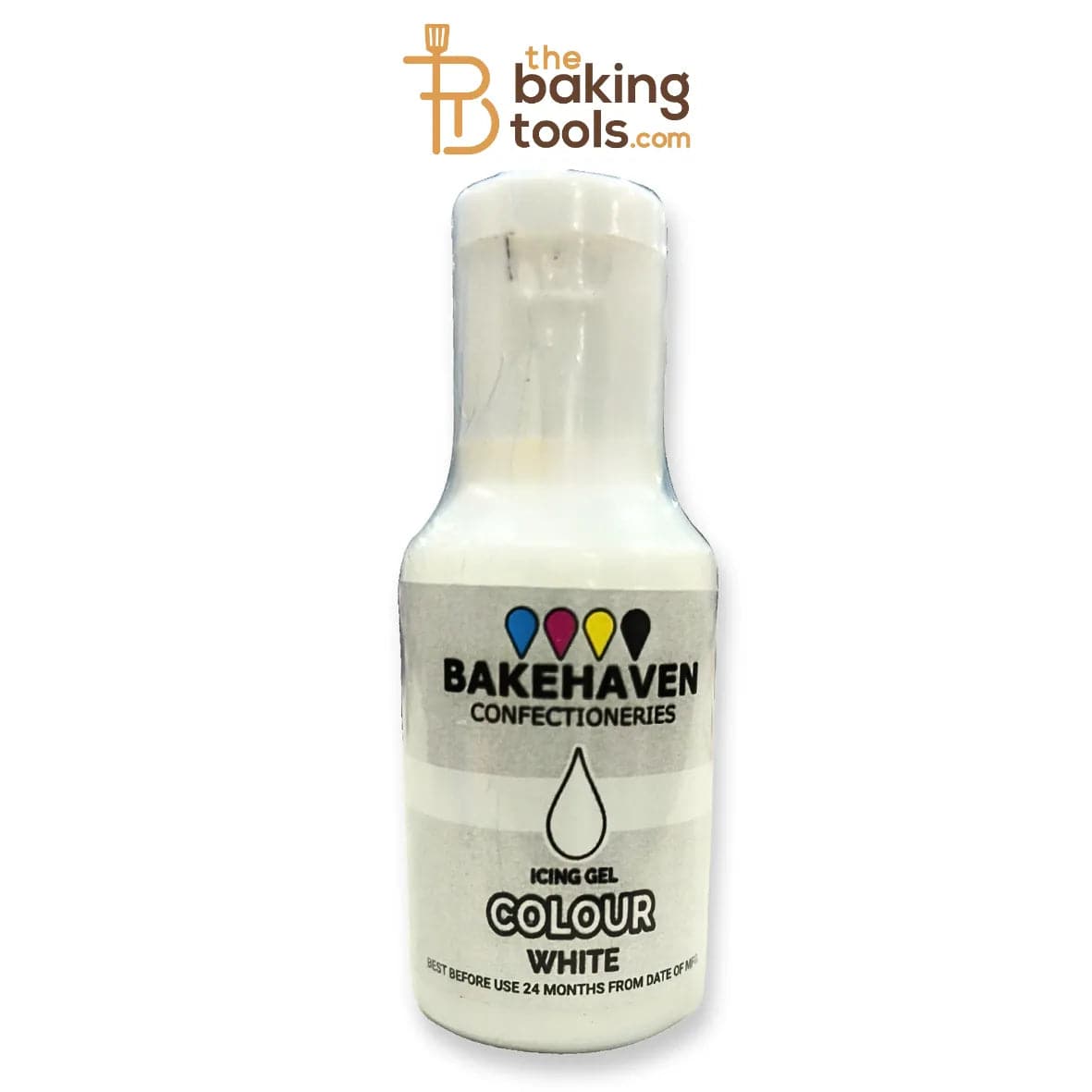 Bakehaven Icing Gel Colour White - thebakingtools.com