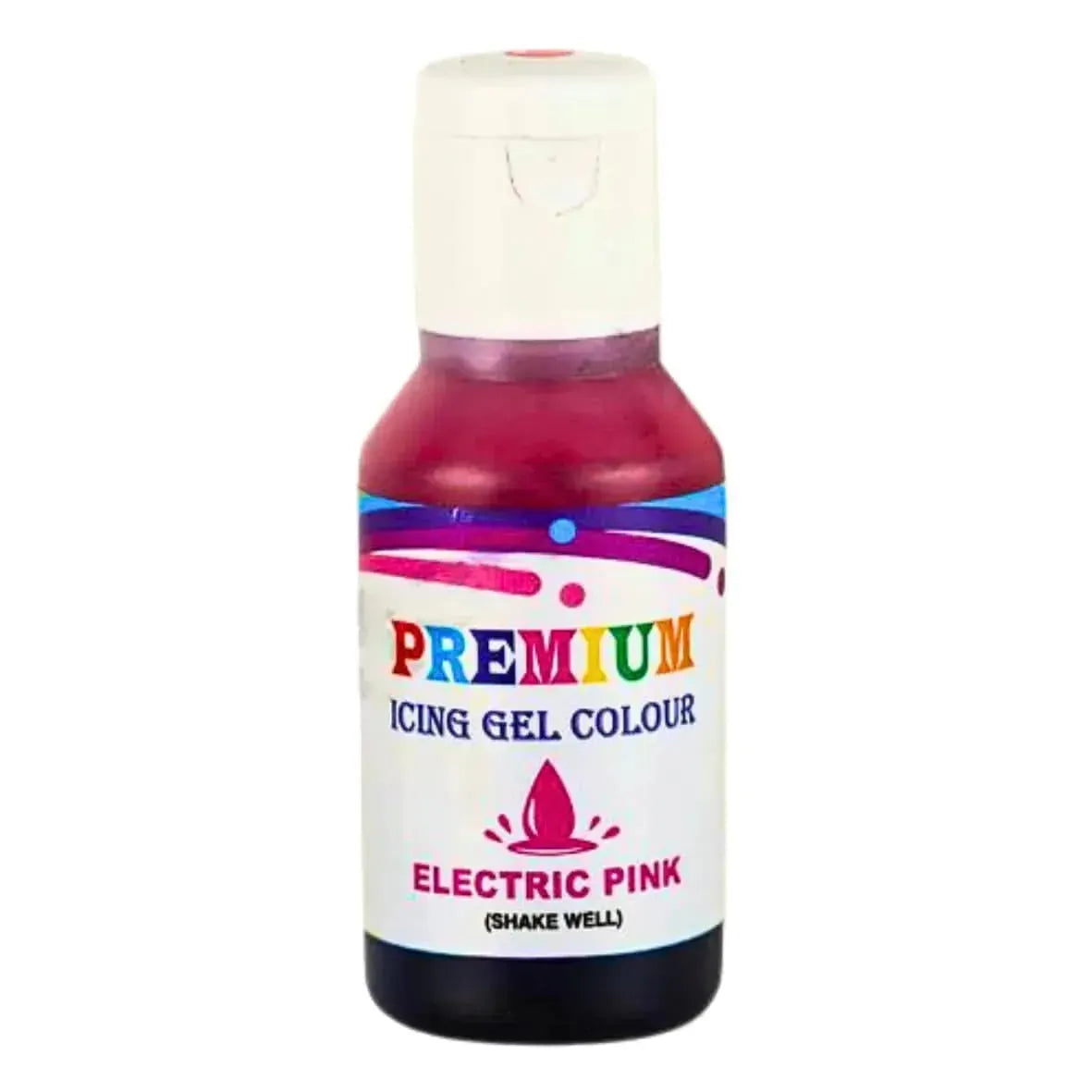 Bakehaven Premium Icing Gel Electric Pink Colour - 20g - thebakingtools.com