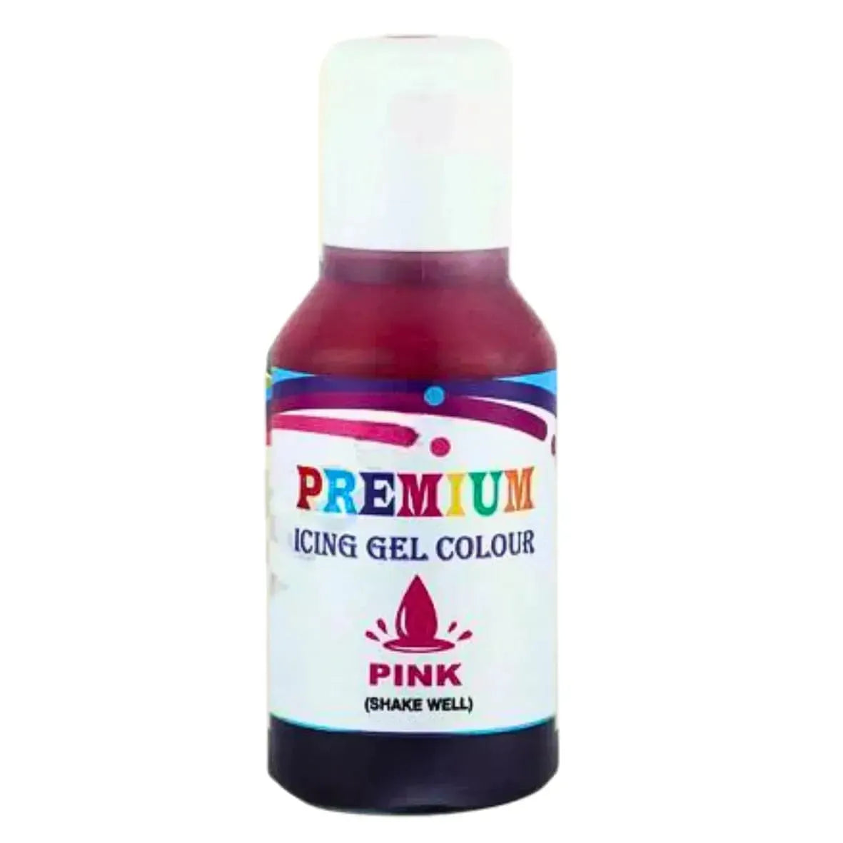 Bakehaven Premium Icing Gel Pink Colour - 20g - thebakingtools.com