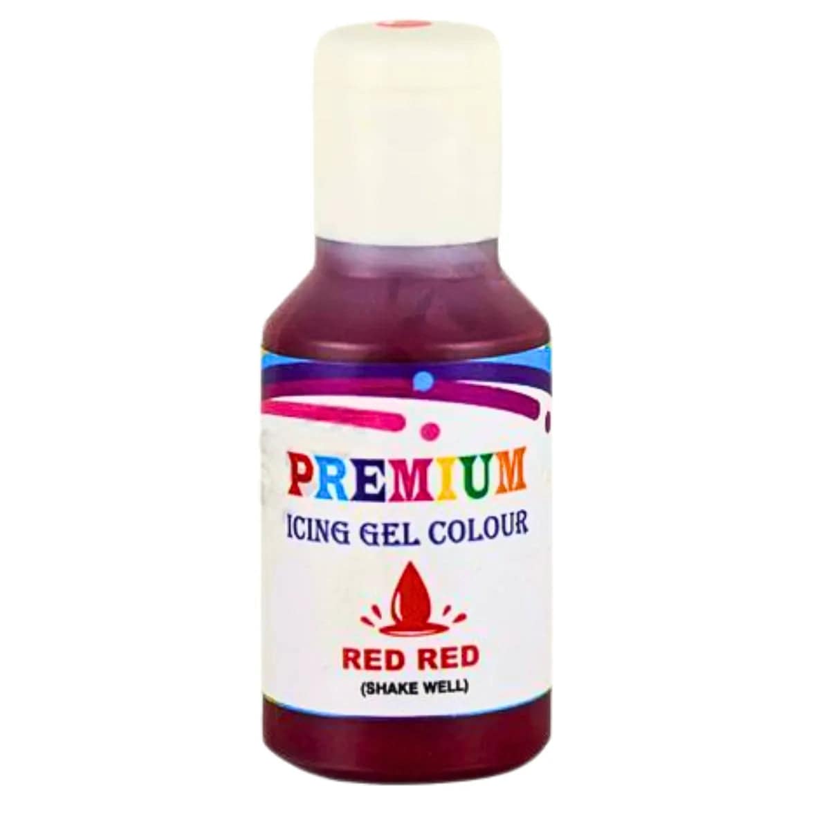 Bakehaven Premium Icing Gel Red Red Colour - 20g - thebakingtools.com