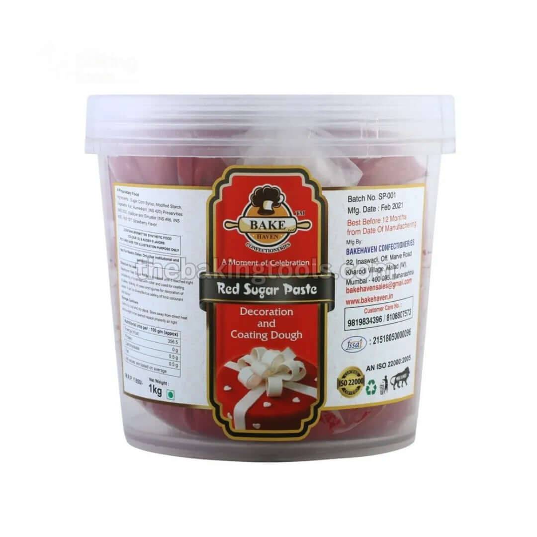 Bakehaven Red Sugar Paste 1 Kg - thebakingtools.com