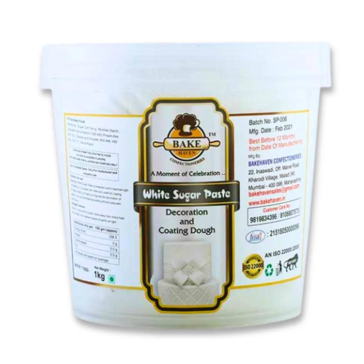 Bakehaven White Sugar Paste 1 Kg - thebakingtools.com