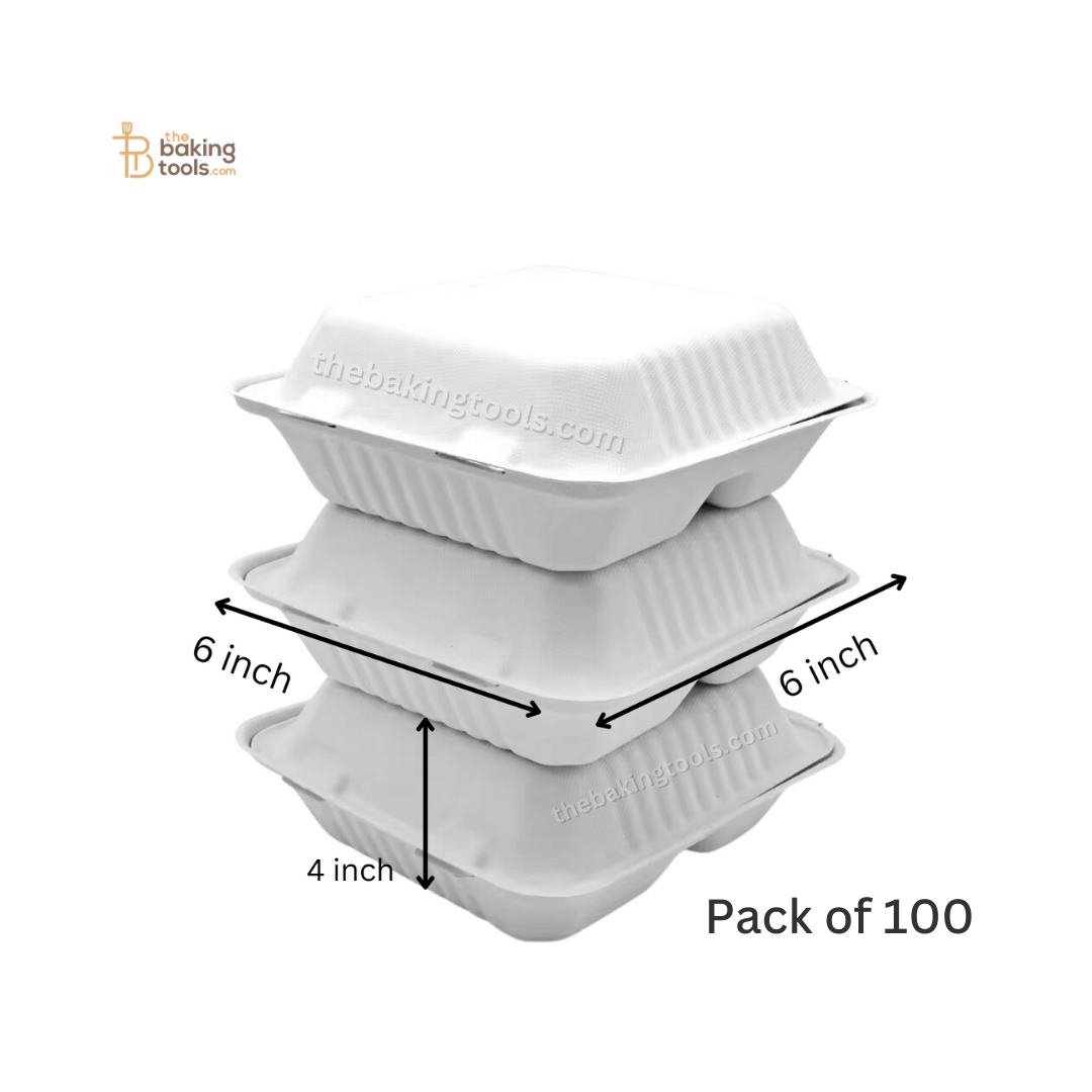 Bento Box | Burger Box - 6" x 6" (Pack of 100) - thebakingtools.com