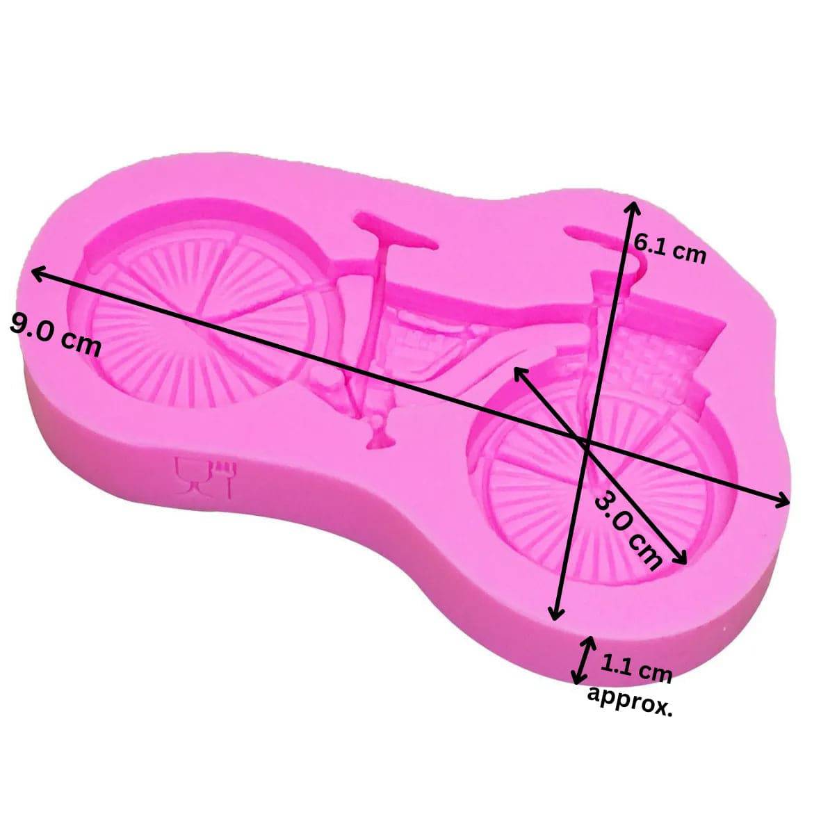 Bicycle (Cycle) Shape - Silicone Fondant Gum Paste Mould - thebakingtools.com