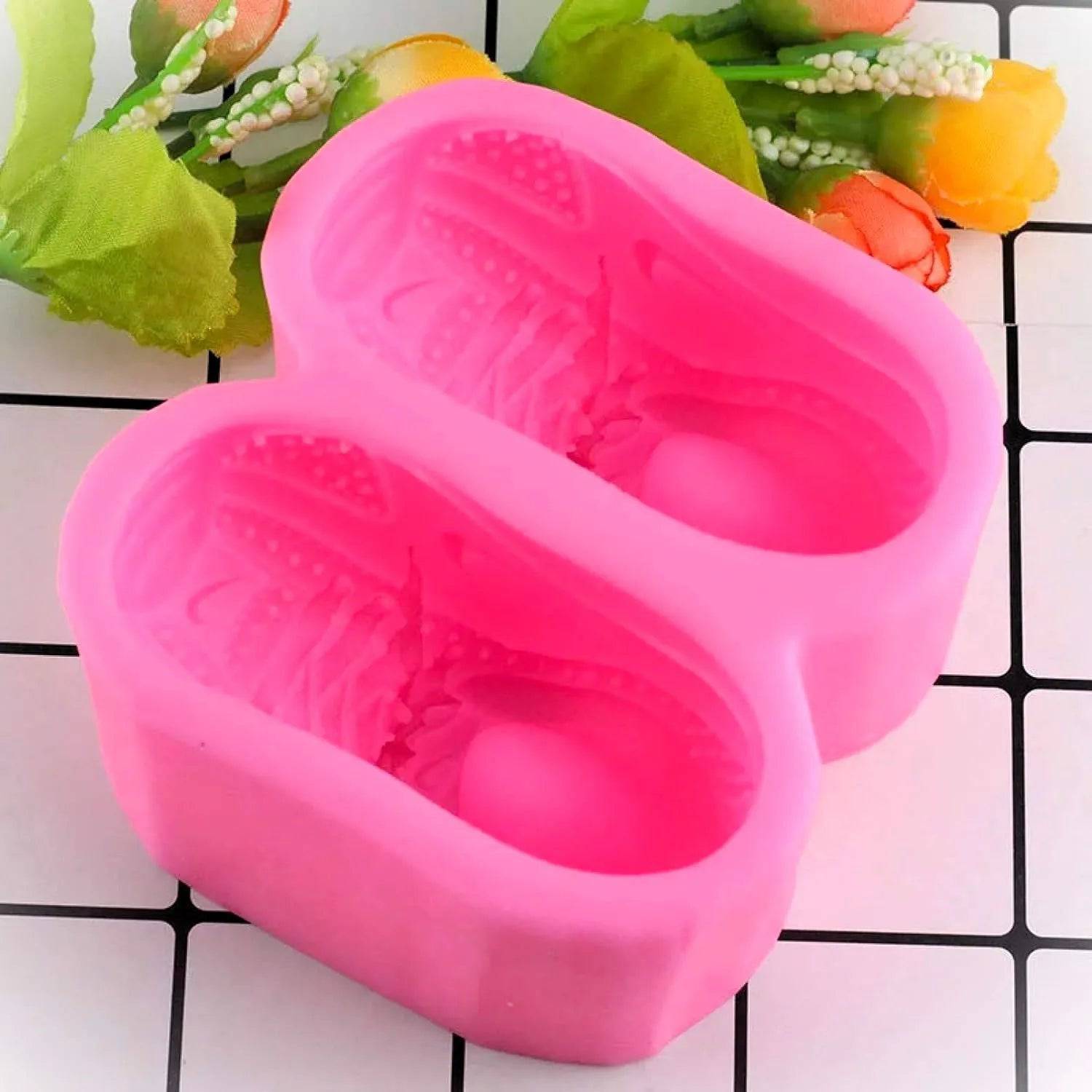 Big Baby Shoes Silicone Fondant Gum Paste Mould - thebakingtools.com