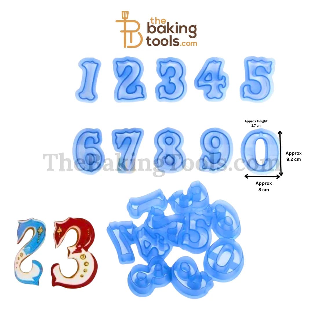 Big Blue Jumbo Number Plunger Cutter - thebakingtools.com