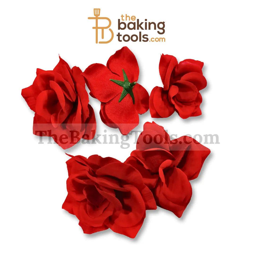 Big Flower (Set of 5) - Red - thebakingtools.com