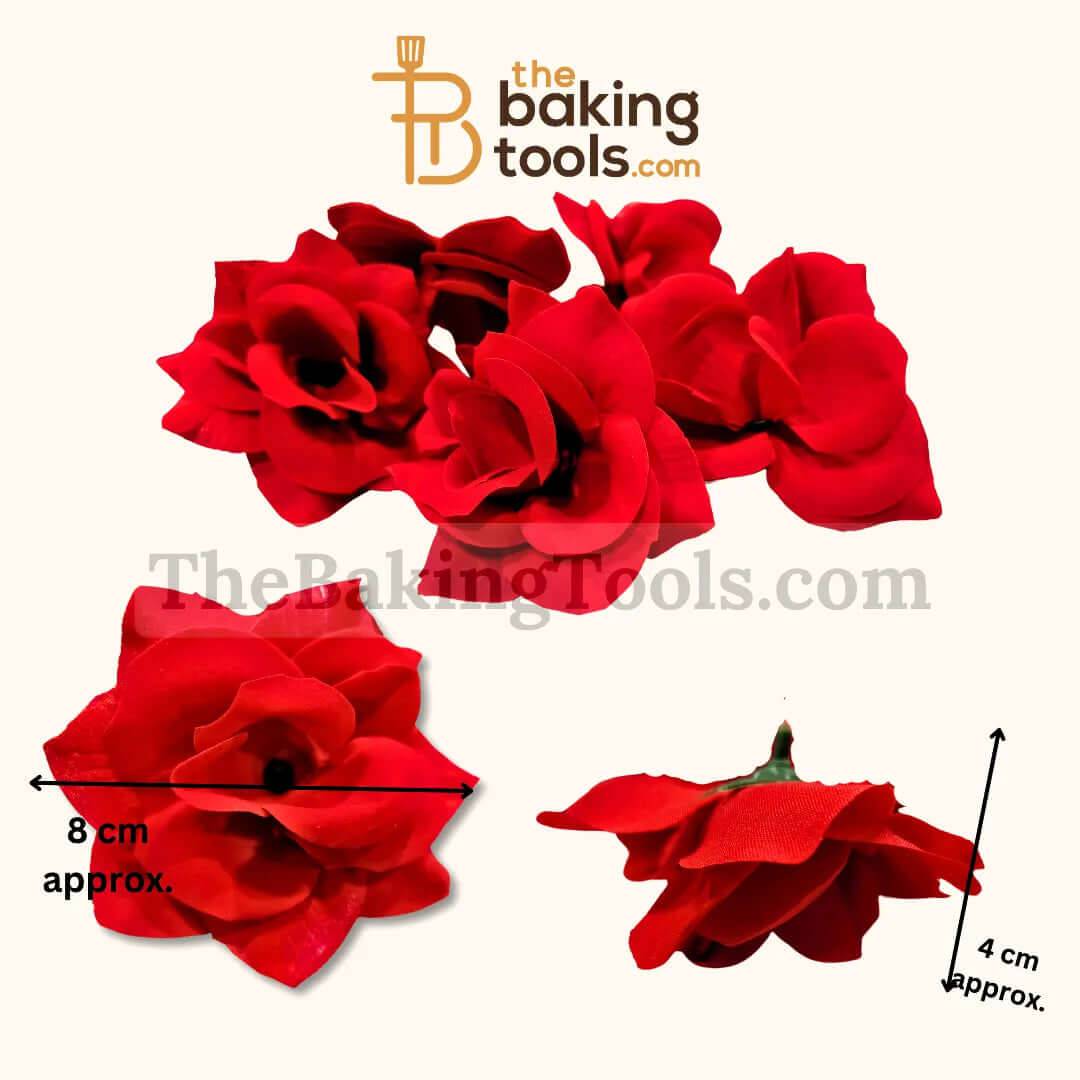 Big Flower (Set of 5) - Red - thebakingtools.com