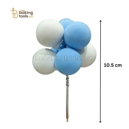 Blue And White Balloon Soft Ball Cake Topper - thebakingtools.com